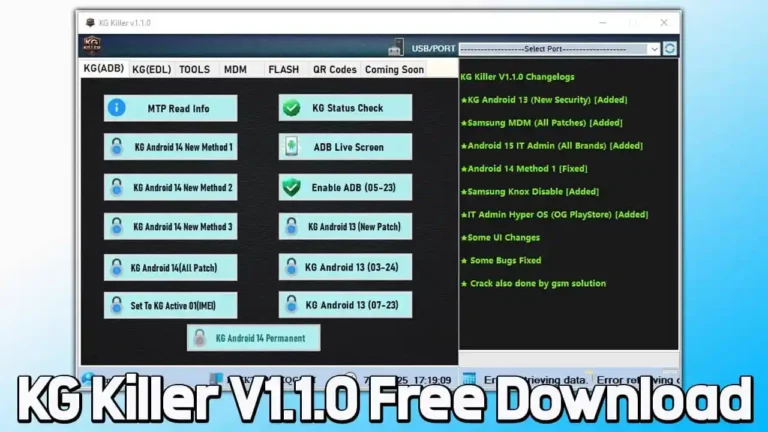 Download KG Killer V1.1.0 Free With Login detail By GSMSOLUTION