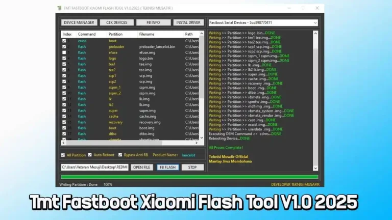 TMT Fastboot Xiaomi Flash Tool V1.0 2025: Free Tool to Flash All Xiaomi Devices