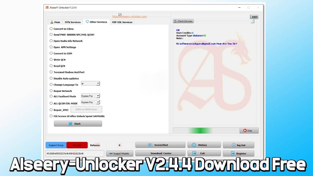 Alseery-Unlocker V2.4.4 Free Download – Unlock FRP, KG and More (2025 Update)