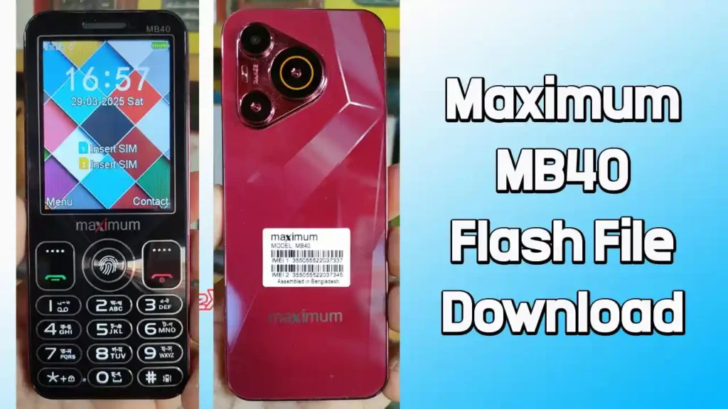 Maximum MB40 Flash File MT6261 (Firmware) 100% Tested 1 Maximum MB40 Flash File
