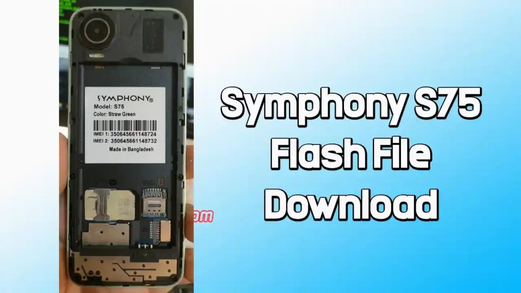 Symphony S75 Flash File SC6531E (Firmware) 100% Tested 1 Symphony S75 Flash File