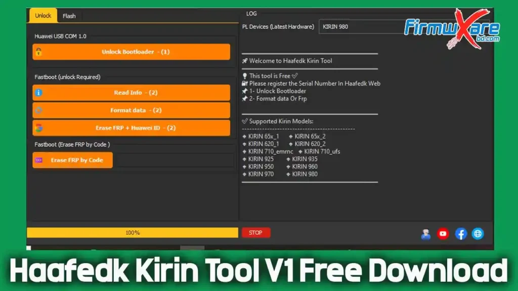 Haafedk Kirin Tool V1 Free Download – Huawei Kirin FRP, Flash 1 Haafedk Kirin Tool V1 Free Download